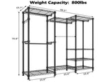 Wire Garment Rack Heavy Duty Clothes RackCloset Organizer Metal Garment Rack Portable Clothes 61970875