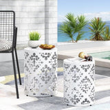 Metal S/2 end table 73604.00WHI