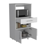 Worland Pantry Cabinet with Microwave Stand, Multi-Functional with Drawer and 2-Door B070P173200