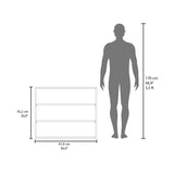 Wall Shelf 30" H, 3 Shelves, Black B097P250902