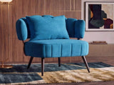 Decorative armchair with a spring seat cushion and slipcover, Chenille living room tub chair, W5188P462024
