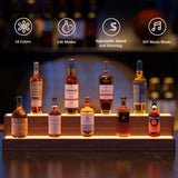LED Lighted Liquor Bottle Display Shelf, 37 Inch Bar Display Shelf, DIY Illuminated Bottle Shelf W2178P163144