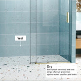 56" - 60" W x 76" H Frameless Soft-closing Single Sliding Shower Door, 1/4" Tempered Glass W1573P203105