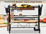 Over The Sink Dish Drying Rack, Telescopic 2 Tier Large Capacity Dish Rack, Sink Organize Stand, 61335952