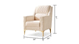 Luna Modern Style Chair in Ivory B009138500