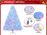 8 FT Pre-lit Artificial Christmas Tree, APP Controlled Xmas Tree Hinged Branches with 500 RGB Lights 10460984