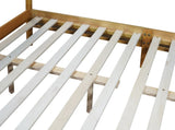 Queen Size, Solid Rubber Wooden Bed with Boucle Upholstered Headboard, Enhanced by Support W504P368764
