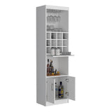 Kevil 71-Inch Tall Bar Cabinet 5-Tier Modern Bar Cabinet with Glass Holder Stemware Rack, Wine B200P188836