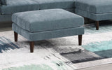 Beautiful Mineral Color Ottoman Morgan Fabric 1pc Ottoman Soft Cushion Wood Legs Living Room B011P281450