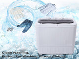Compact Twin Tub with Built-in Drain Pump XPB35-188S 14.3lbs Semi-automatic Gray Cover 89857526