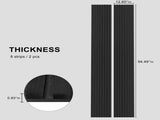 2 Pack Acoustic Solid Wood Wall Panels, 94.49" x 12.6" Soundproof Wall Panels, Wood Slat Wall Panels T3210P487479