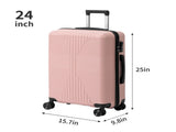 Non-TSA customs lock four-in-one PP trolley suitcase, 16in, 20in, 24in, 28in, PP material, rose gold 32533903