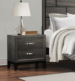 Contemporary Styling Gray Finish 1pc Nightstand Dovetail Drawers Unique Bedroom Furniture B01149268