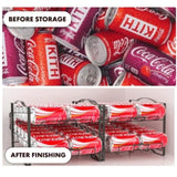4 Tiers Can Organizer Rack, 48 Cans Soda Can Dispenser Organizer for Refrigerator, Set of 2 07073779