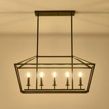 5-Light Farmhouse Kitchen Island Lighting,5 Light Industrial Linear Chandelier for Dining Room Metal W1592P263139