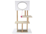 Multi-Level Cat Tree with 2 Scratching Pads, Dual-Door Cat Condo & Anti-Tipping Kit for Indoor Cats 72838167