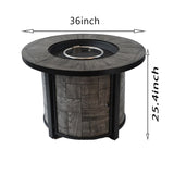 Outdoor Propane Fire Pit, Square Stonecrest Gas Fire Pit for Outside Patio, Concrete Propane Fire W2734P194108