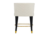 27inch-counterstool, modern design with smooth, light - colored fabricnd circular footrest with N780P224409B