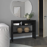 Library Desk 31.5" H, with 2 Shelves and 2 Legs, Black B097P250860