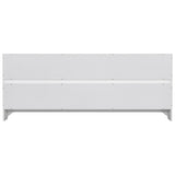 Full Floor Bed with Side Bookcase,Shelves,Guardrails,White W504142775