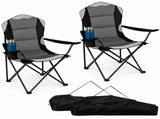 2 Pack Heavy Duty Folding Camping 330 LBS Capacity, 600D Oxford Padded Portable Outdoor Lawn 76847008