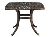 21.3inch Square Garden Cast Aluminum Table Bronze 03214144