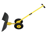 74*47cm Iron Yellow T-Handle Black Blade Adjustable Human-Powered Snow Plow 49055054