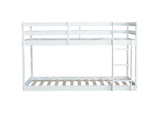 Solid Wooden , Solid Rubber Wooden Twin over Twin Loft Bed with Ladder ,Upper and Bottom Bed W504P191646