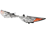 For 2011-2014 Hyundai Sonata Pair Chrome Housing Amber Corner Projector LH RH 11889776