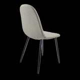 Dinings Set of 4, Modern Accents with Linen Fabric Upholstered Seat, Spoon Shape Kitchen 64149135