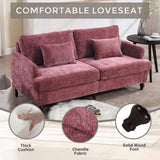 COOLMORE Mid Century Modern chenille Fabric Loveseat sofa, 2-Seat Upholstered Loveseat Sofa Modern W395P151897