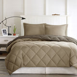 Full/Queen 3M Scotchgard Diamond Quilting Reversible Down Alternative Comforter Set B03595019