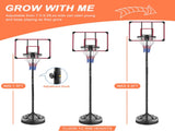 Portable Basketball Hoop Adjustable 7.5ft - 9.2ft with 32 Inch Backboard for Youth Adults Indoor 27851282