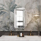16x24 Inch Recessed White Metal Framed Medicine Cabinet with Mirror and Adjustable Shelves Black W1435142930