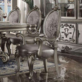 Silver and Antique Platinum Arm Chair with Nailhead Trim B062P209288