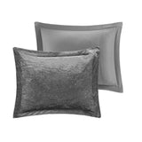 King/Cal King Velvet Comforter Set with Throw Pillow B03595941
