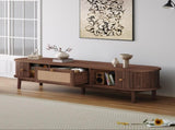 Modern Design TV Stand for 75" TVs, Media Console TV Cabinet with Rattan-Front Drawer for Living N710P257609P