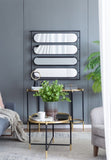 36" x 36" Large Four Oval Wall Mirror with Black Square Frame, Home Decor for Living Room, Bedroom, W2078124365
