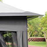 ZNTS Outdoor 11x 11Ft Pop Up Gazebo Canopy With Removable Zipper Netting,2-Tier Soft Top Event W419P168166