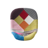 Patchwork Accent Chair Bohemian Style Fabric Chair with Chromed Legs Geometric Pattern Chair, 18"D 56395.00