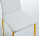 chair set of 4,GOLDEN COLOR LEG,WHITE SEAT W234P241305