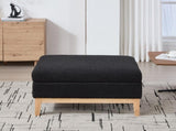 33.86"W Upholstered Wood Base Storage Ottoman With Reversible Lid Coffee Table, Foot Stool Square W3118P283464
