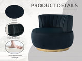 COOLMORE 360 Degree Swivel Cuddle Barrel Accent Sofa Chairs, Round Armchairs with Wide Upholstered, W395P145393