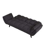 57 "black sofa Soft two armrests throw pillow pillow comfortable fit apartment bedroom small space W1658135106