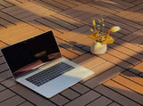 Plastic Interlocking Deck Tiles,44 Pack Patio Deck Tiles,12"x12" Square Waterproof Outdoor All 93144634