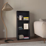 Anthem Bookcase in Melamine with Three Shelves, Black B128P244988