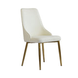 ZNTS Modern PU sponge-filled dining chair, solid wood metal legs, suitable for restaurants, living rooms W1535119452