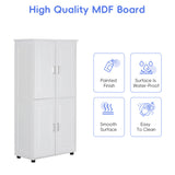 Tall and Wide Bathroom Floor Storage Cabinet, Bathroom Storage Unit, Freestanding Cabinet with 4 WF323345AAK
