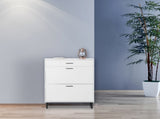Shoe Cabinet, Freestanding Shoe Rack Organizer with Drawers & Metal Legs, Modern Shoe W40981153