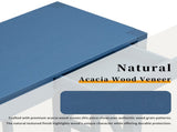 U_Style 60''Acacia Veneer Console with 4 Spacious Drawers, Modern Crisscross Design Entryway N711P289747V